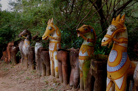 clay horsesTamil Nadu  India